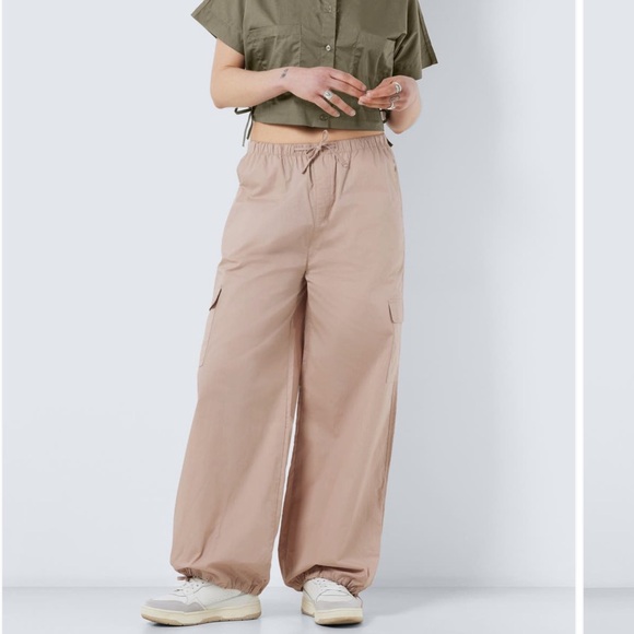 Noisy may Women's Wide Leg Pants in Tan - Picture 1 of 7
